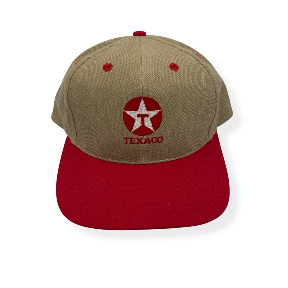 VTG Texaco Havoline Ernie Irvan Racing Nascar Snapback Russell Athletic Tan Red
